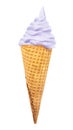 Purple Soft Serve in a Waflle Cone