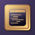 Purple Software, web developer programming code icon isolated on purple background. Javascript computer script random