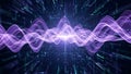 Purple Sound Wave Digital Data Stream Royalty Free Stock Photo