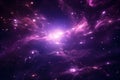 a purple space filled with lots of stars Surreal Galactic Core in Vivid Purple with Expanding patterns