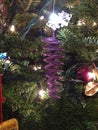 Purple sparkle Christmas ornament