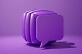 Purple speech bubble on purple background