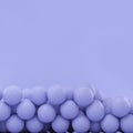 Purple spheres on studio background with space for text or design. Minimalist room concept. 3d rendering