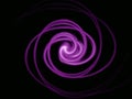 Purple spiral on black Royalty Free Stock Photo