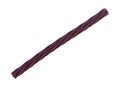 Purple spiral licorice stick on a white background