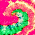 Purple Spiral Shibori Texture. Orange Swirl Watercolor Splash. Red Aquarelle Texture. Rainbow Brush Paint Green Dirty Art Graffit