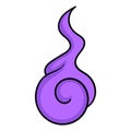 Purple spirit smoke, doodle icon drawing