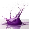 Purple splash isolated on white background Royalty Free Stock Photo