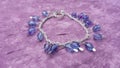 Purple splatter anklet