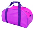 Purple sports bag, isolated