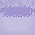 Purple square border with rose plush fabric with copy space