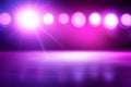 Purple Stage Lights Bright Spotlight Concert Background Neon Glows Royalty Free Stock Photo