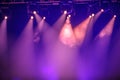Purple stage spotlights Royalty Free Stock Photo