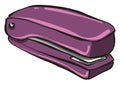 Purple stapler, illustration, vector Royalty Free Stock Photo