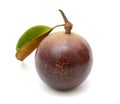 Purple star apple fruit with leaf