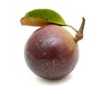 Purple star apple fruit with leaf