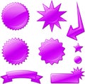 Purple star burst designs