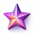 a purple star icon on a white background