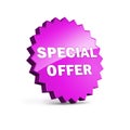 Purple star with Speccial Offer sign