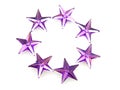 Purple stars confetti Royalty Free Stock Photo