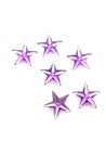 Purple stars confetti Royalty Free Stock Photo