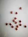 Purple stars on white Background