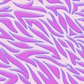 Abstract purple zebra stripes form a seamless pattern for fashion fabrics and wrapping paper.