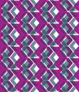 Purple stylized symmetric endless pattern, transparent continuous creative artificial composition, geometric motif background wit Royalty Free Stock Photo