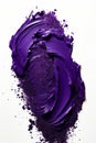 Purple substance is shown on white surface with white background. Generative AI Royalty Free Stock Photo