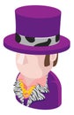 Purple Suit Man Avatar People Icon