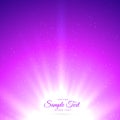 Purple sunburst shiny glowing background