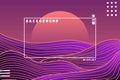 Purple Sunset Background vector image Royalty Free Stock Photo