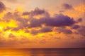 Purple sunset over the ocean