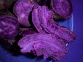 Purple sweet potato is a plant whose roots form tubers with high nutritional levels. Royalty Free Stock Photo