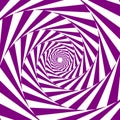 Purple swirl line on white background, Spiral Swirl Radial Hypnotic Psychedelic illusion rotating background Vector Royalty Free Stock Photo