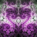 Purple swirly fractal heart