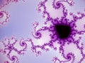 Purple swirly fractal pattern