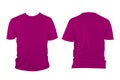 Purple t-shirt with round neck, collarless and sleeves
