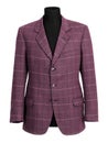 Purple tailored jacket on mannequin