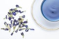 Purple tea from the flowers of the clitoris of Chang shu blue tea for weight loss.