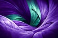 Purple and teal Halloween swirl abstract 3D illustration background.