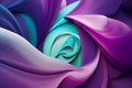 Purple and teal Halloween swirl abstract 3D illustration background.