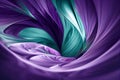 Purple and teal Halloween swirl abstract 3D illustration background.
