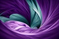 Purple and teal Halloween swirl abstract 3D illustration background.