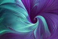 Purple and teal Halloween swirl abstract 3D illustration background.