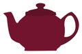 Purple teapot, illustration, vector