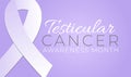 Purple Testicular Cancer Awareness Month Background Illustration