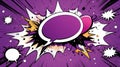 purple theme exploding pop speech bubble b ai generated