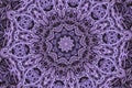 Purple thread kaleidoscopic pattern Royalty Free Stock Photo