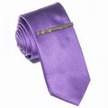 Purple tie on a white background Royalty Free Stock Photo